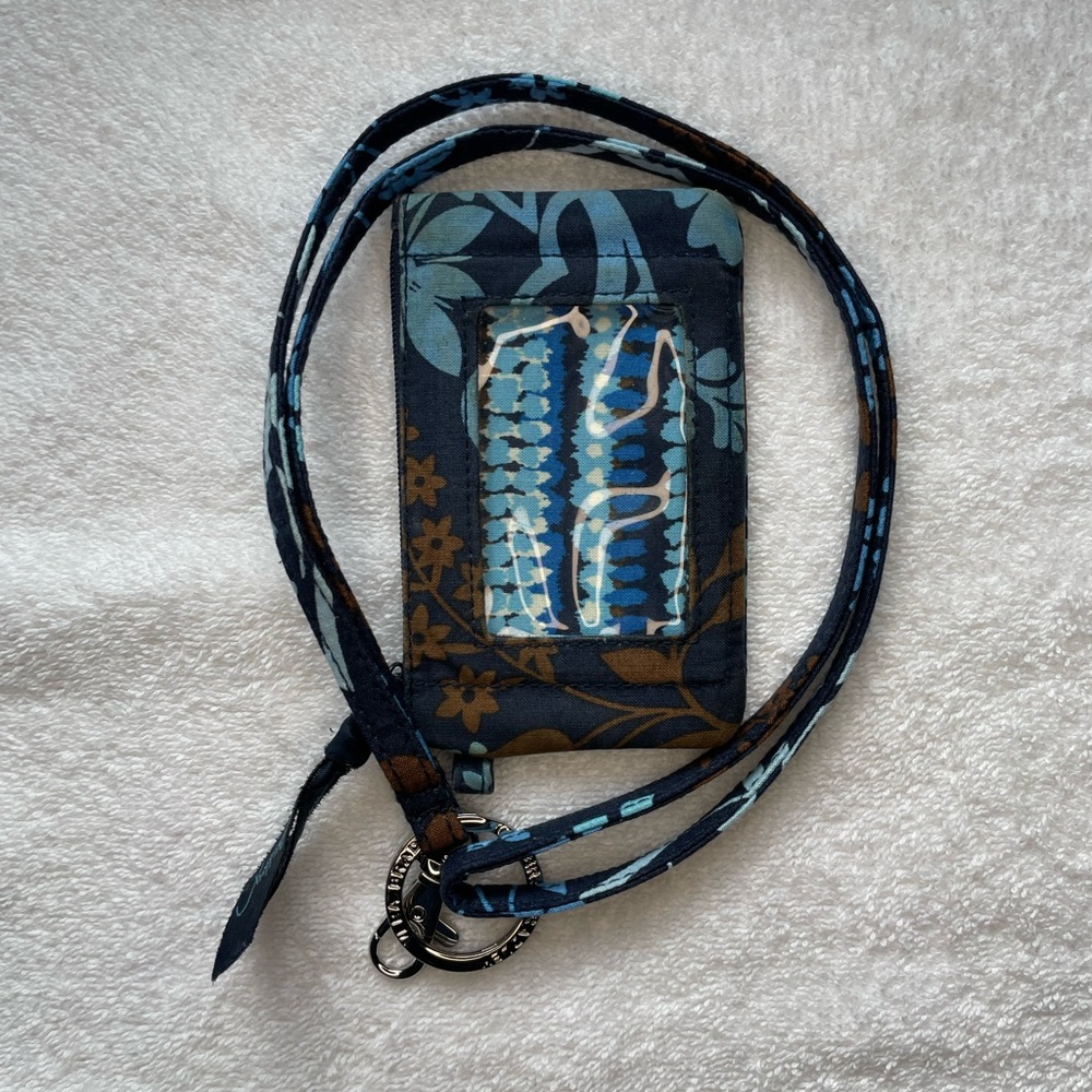Vera Bradley zip ID lanyard in Java Floral